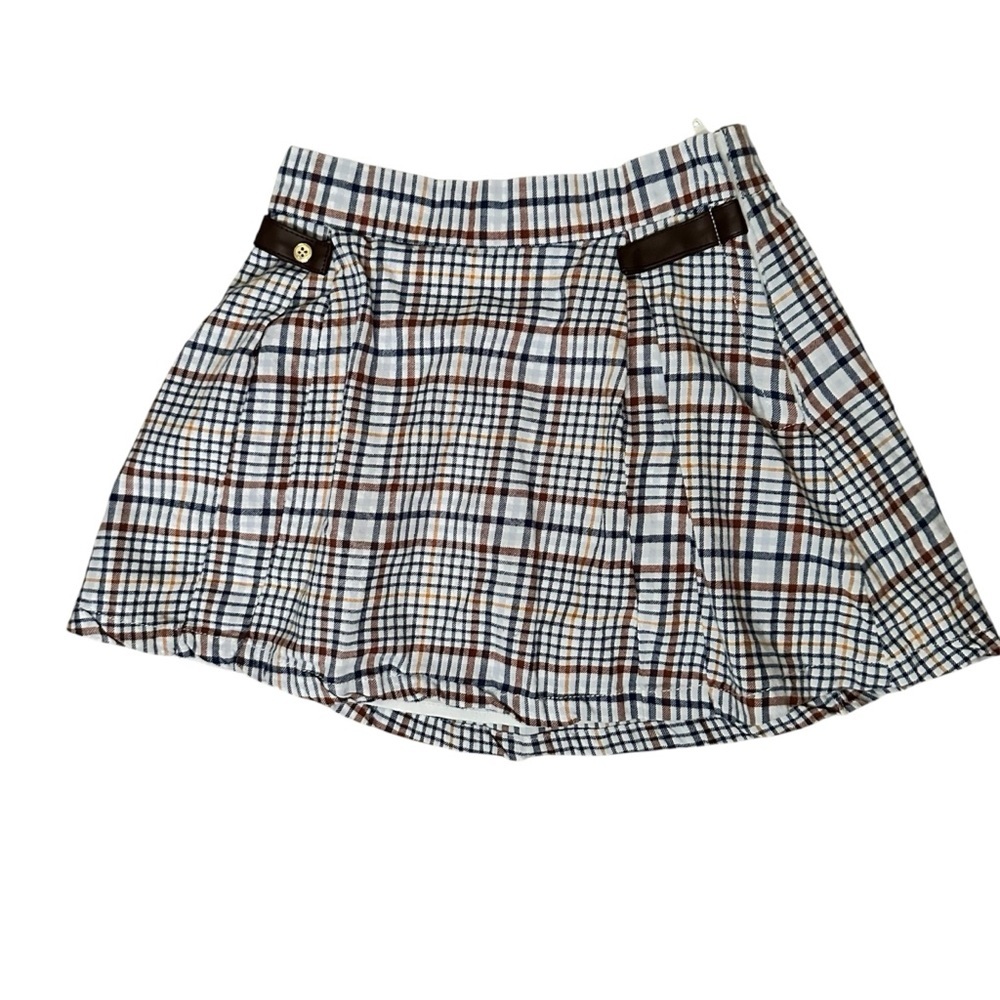 Janie and Jack Black and White Pleated A-Line Mini Skirt size 5 summer preppy